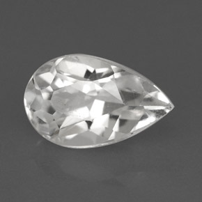Topazio naturale bianco da 2,36 ct, taglio a pera, VVS-VS