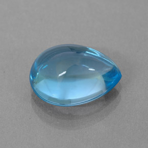 Topazio naturale blu da 3,59 ct, taglio a pera, trasparente