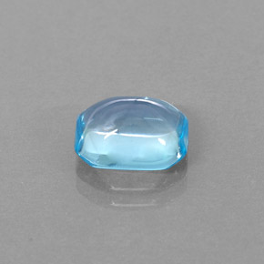Topazio naturale blu da 3,43 ct, taglio smeraldo, trasparente