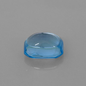 Topazio naturale blu da 3,19 ct, taglio smeraldo, trasparente