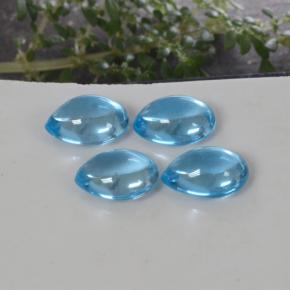 Topazio naturale blu da 12,58 ct, taglio a pera, trasparente