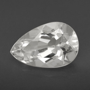 Topazio naturale bianco da 3,49 ct, taglio a pera, VVS-VS