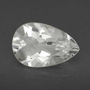 Topazio naturale bianco da 3,49 ct, taglio a pera, VVS-VS