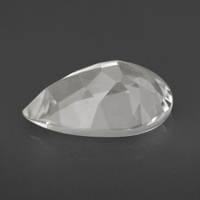 Topazio naturale bianco da 3,49 ct, taglio a pera, VVS-VS