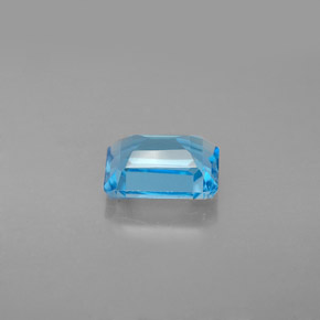 Topazio naturale blu da 1,99 ct, taglio smeraldo, VS