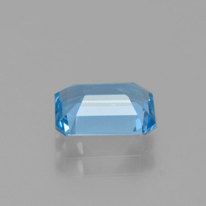 Topazio naturale blu da 1,56 ct, taglio smeraldo, VS