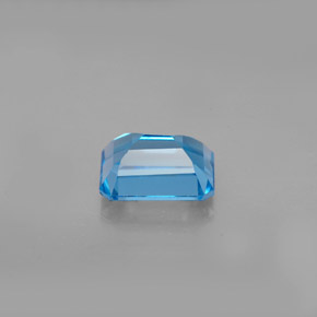 Topazio naturale blu da 2,07 ct, taglio smeraldo, VS