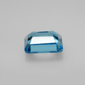 Topazio naturale blu da 2,18 ct, taglio smeraldo, VS