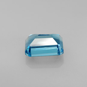 Topazio naturale blu da 2,25 ct, taglio smeraldo, VS
