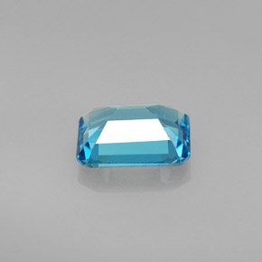 Topazio naturale blu da 1,73 ct, taglio smeraldo, VS