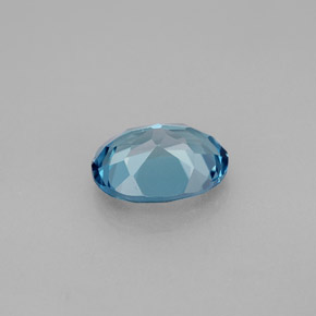 Topazio naturale blu da 2,33 ct, taglio ovale, VVS