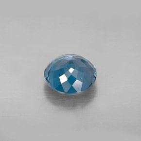 Topazio naturale blu da 2,53 ct, taglio rotondo, VVS-VS