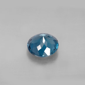 Topazio naturale blu da 2,22 ct, taglio rotondo, VVS-VS