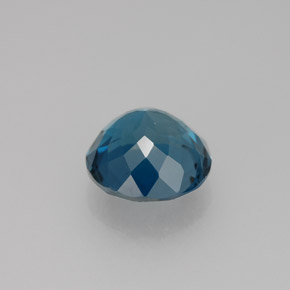 Topazio naturale blu da 2,46 ct, taglio rotondo, VVS-VS