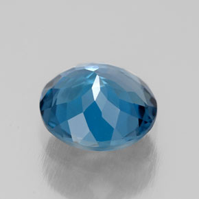 Topazio naturale blu da 2,09 ct, taglio rotondo, VS