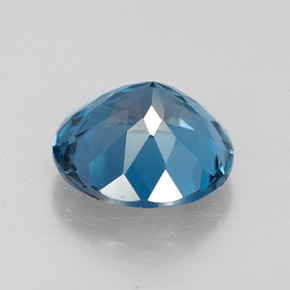 Topazio naturale blu da 2,33 ct, taglio rotondo, VVS-VS