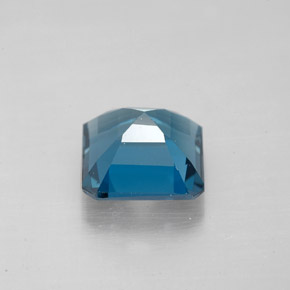 Topazio naturale blu da 2,83 ct, taglio smeraldo, VVS-VS