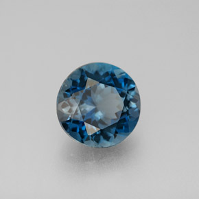 Topazio naturale blu da 2,94 ct, taglio rotondo, VVS-VS