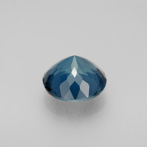 Topazio naturale blu da 2,94 ct, taglio rotondo, VVS-VS