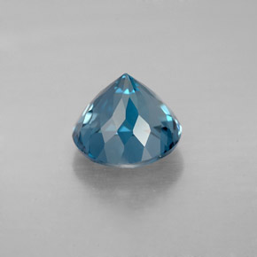Topazio naturale blu da 2,56 ct, taglio rotondo, VVS-VS