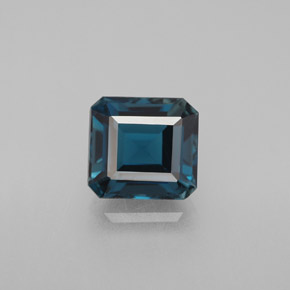 Topazio naturale blu da 2,49 ct, taglio smeraldo, VVS-VS