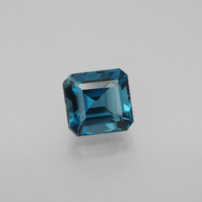 Topazio naturale blu da 2,14 ct, taglio smeraldo, VVS-VS