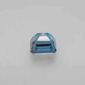 Topazio naturale blu da 1,85 ct, taglio smeraldo, VVS-VS