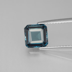 Topazio naturale blu da 1,83 ct, taglio smeraldo, VVS-VS