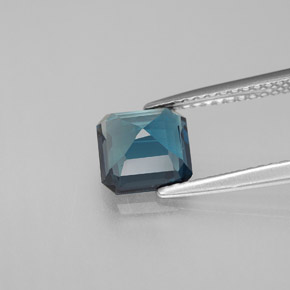 Topazio naturale blu da 1,83 ct, taglio smeraldo, VVS-VS
