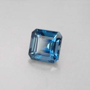 Topazio naturale blu da 2,28 ct, taglio smeraldo, VVS-VS
