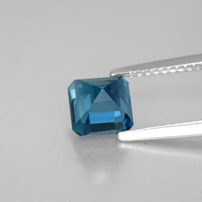Topazio naturale blu da 1,87 ct, taglio smeraldo, VVS-VS