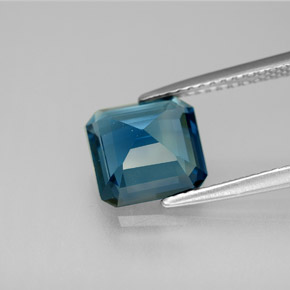 Topazio naturale blu da 2,80 ct, taglio smeraldo, VVS-VS