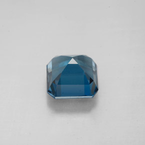 Topazio naturale blu da 2,20 ct, taglio smeraldo, VVS
