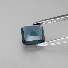 Topazio naturale blu da 1,72 ct, taglio smeraldo, VVS-VS
