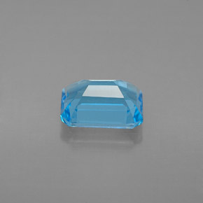 Topazio naturale blu da 1,90 ct, taglio smeraldo, VS