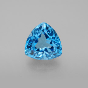 Topazio naturale blu da 3,39 ct, trillion, VVS-VS