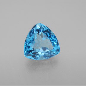 Topazio naturale blu da 3,39 ct, trillion, VVS-VS