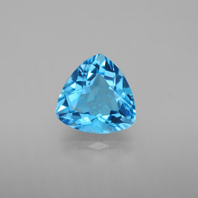 Topazio naturale blu da 2,82 ct, trillion, VVS