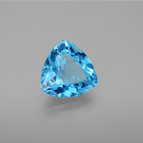 Topazio naturale blu da 2,82 ct, trillion, VVS