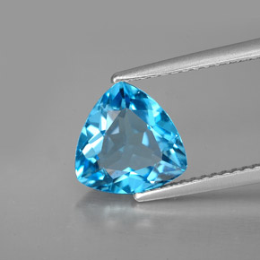 Topazio naturale blu da 2,70 ct, trillion, VS