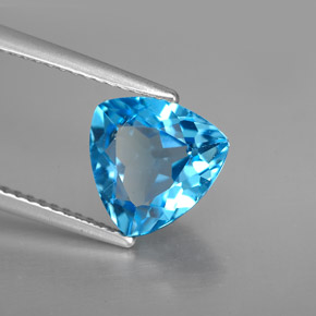Topazio naturale blu da 2,70 ct, trillion, VS