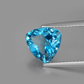 Topazio naturale blu da 2,99 ct, trillion, VVS-VS