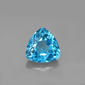 Topazio naturale blu da 3,18 ct, trillion, VVS-VS