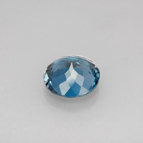Topazio naturale blu da 2,41 ct, taglio rotondo, VS