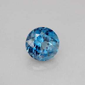 Topazio naturale blu da 2,73 ct, taglio rotondo, VS