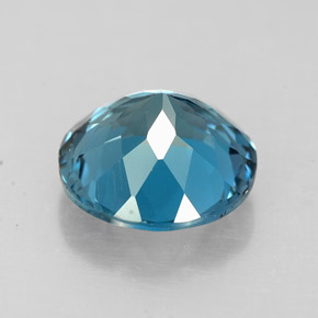 Topazio naturale blu da 2,26 ct, taglio rotondo, VS