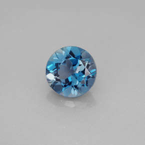 Topazio naturale blu da 2,25 ct, taglio rotondo, VVS-VS