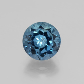 Topazio naturale blu da 2,65 ct, taglio rotondo, VVS-VS