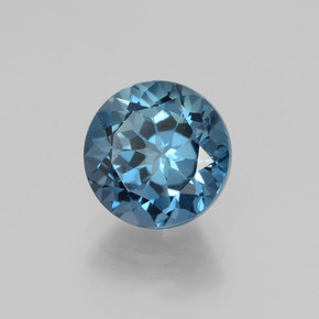 Topazio naturale blu da 2,65 ct, taglio rotondo, VVS-VS