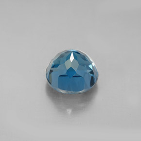 Topazio naturale blu da 3,07 ct, taglio rotondo, VVS-VS
